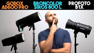 Profoto B1X vs Flashpoint Xplor 600 Pro Godox AD600 Pro vs Broncolor Siros 800 L [upl. by Oloapnaig]