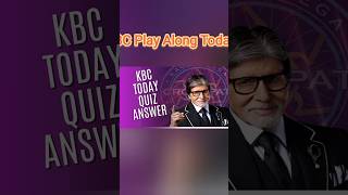 KBC OFFLINE QUIZ ANSWERS 05 September 2024  KBC PLAY ALONG  केबीसी shorts [upl. by Pattie468]