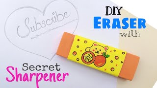 Make Eraser with Secret Sharpener  Creative Ideas [upl. by Dewie247]