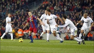 Andrés Iniesta vs Real Madrid H • Spanish League 20102011 • First Assist • 50 • HD [upl. by Hairahcez]