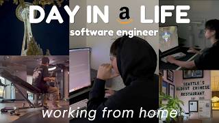 working from home as an amazon software engineer  day in the life new grad seattle [upl. by Eilla]