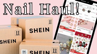 First SHEIN Nail Supply Haul Winter Holiday Inspired Nail Haul [upl. by Leasim970]