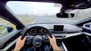 2018 Audi A4 Avant B9 45 TFSi 252 KM Quattro  POV Test Drive sound and acceleration [upl. by Nirda431]