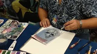 Esad Ribic Drawing a Doctor Doom [upl. by Atiuqam]