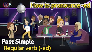 Past simple regular verbs ed pronunciation [upl. by Ielerol]