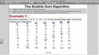 Bubble Sort Algorithm Decision Maths 1 [upl. by Arlina]