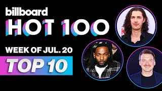 Billboard Hot 100 Top 10 Countdown For July 20 2024  Billboard News [upl. by Vaclav]