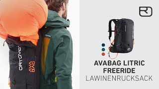 AVABAG LiTRIC FREERIDE Lawinenrucksack Deutsch  ORTOVOX [upl. by Ximenes493]