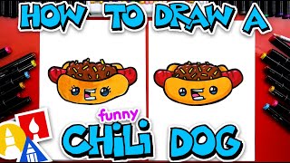 How To Draw A Funny Chili Dog [upl. by Cichocki]