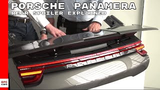 Porsche Panamera Rear Spoiler Explained [upl. by Begga]