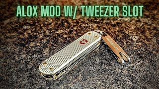 Alox Swiss Army Knife Mod with Custom Tweezer Slot [upl. by Ennyl572]