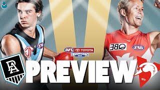 PORT ADELAIDE VS SYDNEY  AFL PREVIEW PRELIMINARY FINAL 2024 [upl. by Alyl]