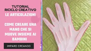 Il Corpo Umano per bambini  Le articolazioni  Tutorial Creazione di una mano che si muove [upl. by Einrae468]