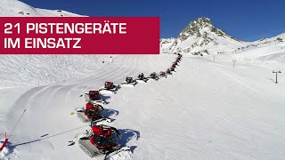 Ausfahrt Pistengeräte Ischgl März 2019 Silvretta Arena Pistenbully Samnaun [upl. by Clippard449]