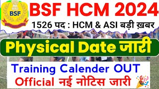 BSF HCM Physical Date Out 2024  BSF HCM PET PST Kab Se Hoga  BSF Physical Test Update [upl. by Eiralam]