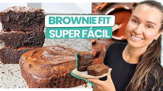 🍫 O MELHOR Brownie Fitness de Chocolate Receita Super Fácil  SOBREMESA DELICIOSA [upl. by Dami]