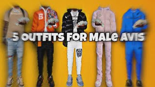 5 OUTFITS FOR MALE AVIS IMVU [upl. by Esidnak]