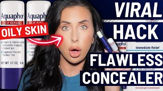 Testing Scott Barnes Aquaphor Lip Balm Viral Makeup Hack for PERFECT Under Eye Concealer [upl. by Emie]