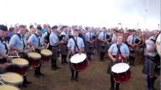 New York Metro Pipe Band celebrating the North American Championship Maxville 2012 [upl. by Hazem131]