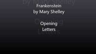 Frankenstein by Mary Shelley  Opening Walton Letters Audiobook [upl. by Abil]