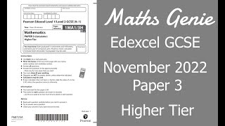 Edexcel Higher Paper 3 November 2022 Exam Walkthrough [upl. by Fauch26]