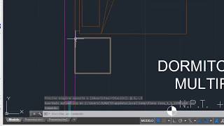 Insertar bloques de mobiliario coordenadas relativas escalar y centrar en AutoCAD Curso Parte 13 [upl. by Berkow]