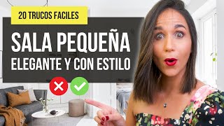 ✅ Mejores trucos para SALAS PEQUEÑAS 🔥 20 Tips para decorar una SALA pequeña [upl. by Aryahay751]