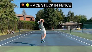 JonTaylorTennis  232  💥 🎾  ACE STUCK IN FENCE [upl. by O'Dell]