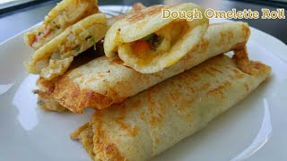 Dough Omelette Roll  Omelette Roll with Cheese  By Mind Blowing Cooking [upl. by Cogn]