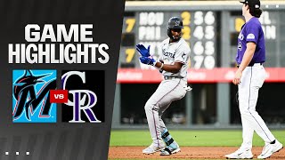 Marlins vs Rockies Game Highlights 82624  MLB Highlights [upl. by Wilde813]