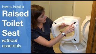 How to Install a Raised Toilet Seat No Assembly Required  Carex Raised Toilet Seat [upl. by Ynhoj991]