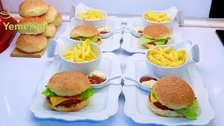 EN İDDALI HAMBUGER EKMEĞİNDEN KÖFTESİNE KADAR HEPSİNİ EVDE YAPTIM ✅ HAMBURGER TARİFİ [upl. by Alyhs]