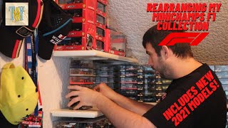 Rearranging My Minichamps Formula 1 Collection Including New 2021 Models  143 Scale [upl. by Tavish84]