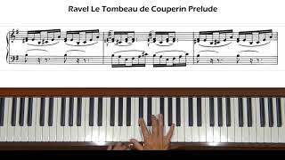 Ravel Le Tombeau de Couperin I Prelude Piano Tutorial sped 4x [upl. by Aiki531]