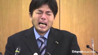 Bizarre video of sobbing Japanese politician goes viral [upl. by Eetsirhc]