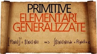 Integrali di derivate di Funzioni Composte  Primitive Elementari Generalizzate [upl. by Kral408]