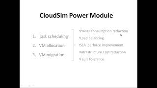 CloudSim Power Module Introduction [upl. by Merlina485]