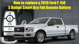 How to replace a 2019 Ford F150 5 Button Smart Key Remote Battery [upl. by Dupre]