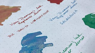 Van Diemans Ink Explorer Inks Quick Look [upl. by Rebmak]