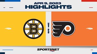 NHL Highlights  Bruins vs Flyers  April 9 2023 [upl. by Urias406]