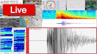 Live Earthquake Information  RaspberryShake 4D Seismograph RD29A  Chino Hills Southern California [upl. by Drarig192]