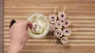 Receta de rollitos con queso crema y jamón [upl. by Lyn513]