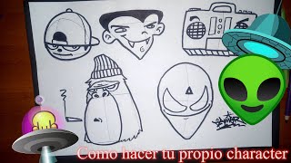 Crea tu propio personaje  Character  tipo graffiti con formas geométricas Paso a paso [upl. by Lavicrep]