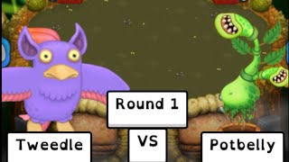 Round 1 Tweedle VS Potbelly [upl. by Verlee]