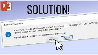 How to solve PowerPoint found a problem with content in pptx Video Tutorial [upl. by Nij]