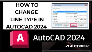 How To Make a Custom Line Type  Types of Line AutoCAD 2024  Tutorials Step BY Step [upl. by Lukash682]