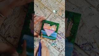 Nature painting on a mini canvas viral shorts art painting [upl. by Raual]