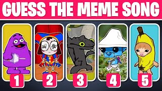 Guess The Meme Song  Toothless Dance Smurf Cat Pomni Banana Cat Grimace 314 [upl. by Ateuqram]