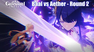 Genshin Impact  Raiden Final Boss Fight Raiden Shogun vs Aether Ending [upl. by Netsyrc]