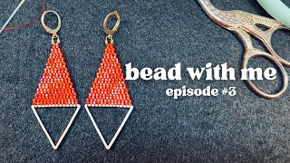 How to Make Triangle Earrings Beading Tutorial Episode 3 [upl. by Aneleve]